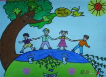 教师节儿童画：快乐的教师节