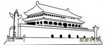 天安门简笔画：天安门广场的特点