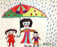 教师节儿童画：笑中带泪忆恩师