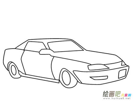 小汽车简笔画：汽车上的争吵