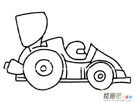 小汽车简笔画：梦里未来的汽车