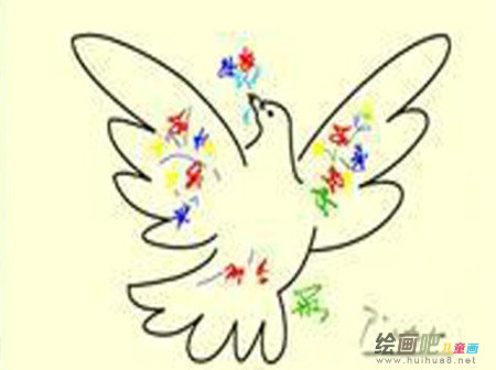 和平鸽简笔画:和平鸽把和平撒遍全球 和平鸽简笔画:和平鸽把和平撒遍全球