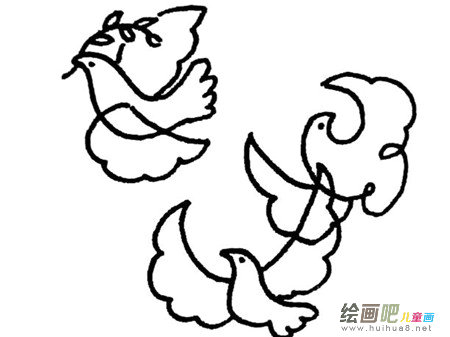 和平鸽简笔画:飞到世界的每一个角落 和平鸽简笔画:飞到世界的每一个角落