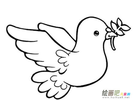 和平鸽简笔画:小女孩飞和平鸽 和平鸽简笔画:小女孩飞和平鸽
