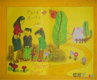 教师节儿童画：教师节贺卡祝福语