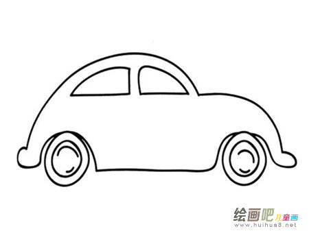 小汽车简笔画:闭着眼睛也能开汽车 小汽车简笔画:闭着眼睛也能开汽车