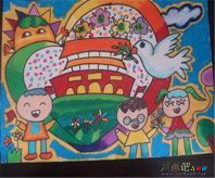 庆国庆儿童画：有趣的国庆节