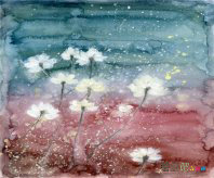 水彩画：湿的重叠