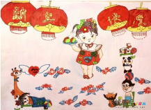 庆元旦儿童画：难忘的元旦