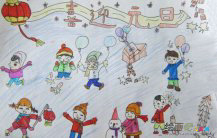 庆元旦儿童画：庆元旦儿童画图片
