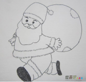 圣诞老人简笔画：可爱的圣诞老人