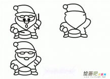 圣诞老人简笔画：法国与圣诞老人
