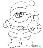 圣诞老人简笔画：圣樱