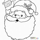 圣诞老人简笔画：圣诞老人在北极