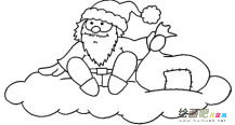 圣诞老人简笔画：圣诞老人与麻袋