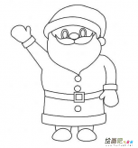 圣诞老人简笔画：圣诞节前夕