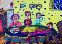 春节儿童画：春节的儿童画