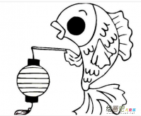 灯笼简笔画：挂灯笼