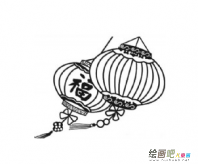 灯笼简笔画：灯笼简笔画图片素材
