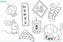 灯笼简笔画：红灯笼简笔画