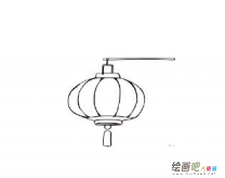 灯笼简笔画：鞭炮结灯笼