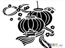 灯笼简笔画：儿时的灯笼