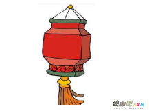 灯笼简笔画：点一盏灯