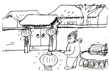 灯笼简笔画：猜灯谜
