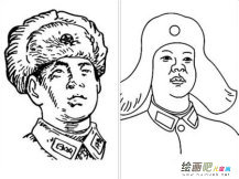 雷锋简笔画：热爱祖国