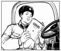 雷锋简笔画：人的一生要像丛飞雷锋一样