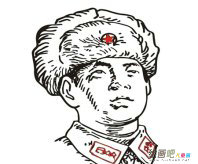 雷锋简笔画：在雷锋精神的感召下