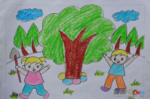 儿童画春天：好雨知时节