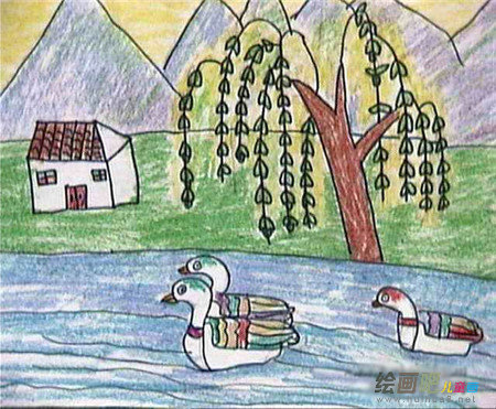 儿童画春天精彩作品赏析