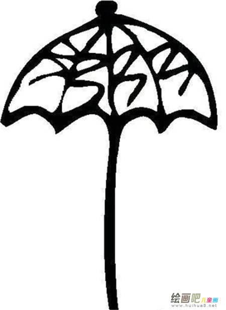 雨伞简笔画
