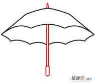 雨伞简笔画：美丽的伞