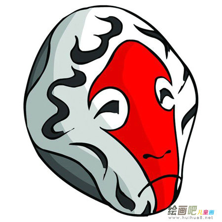脸谱简笔画:梨园春景·脸谱 脸谱简笔画:梨园春景·脸谱