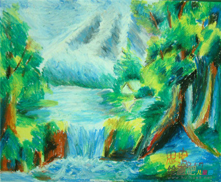 蜡笔画：童年的蜡笔画