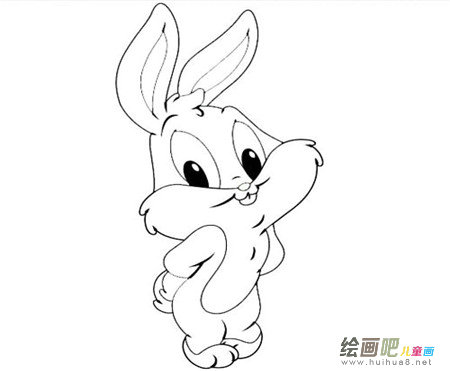 兔子简笔画：聪明的小白兔