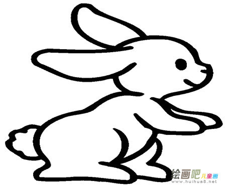 兔子简笔画:机智的小白兔 兔子简笔画:机智的小白兔