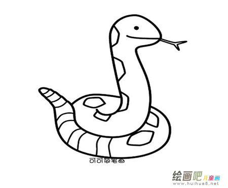 蛇的简笔画:蛇效龙腾 蛇的简笔画:蛇效龙腾