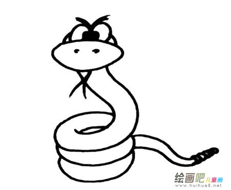 蛇的简笔画:蛇与鸡蛋 蛇的简笔画:蛇与鸡蛋