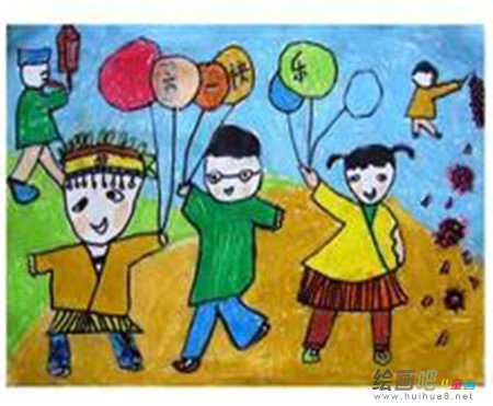 庆六一儿童画：多彩多姿的六一_500字