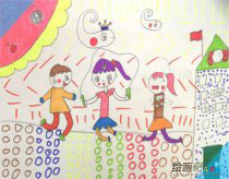 庆六一儿童画：今天是六一儿童节