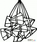 粽子简笔画：快乐端午