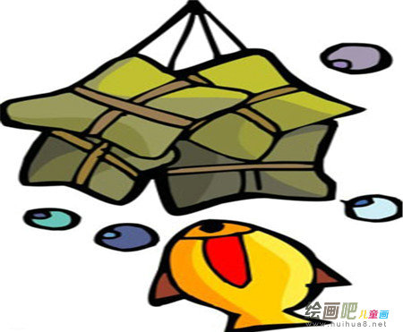 粽子简笔画：家家户户都要吃粽子