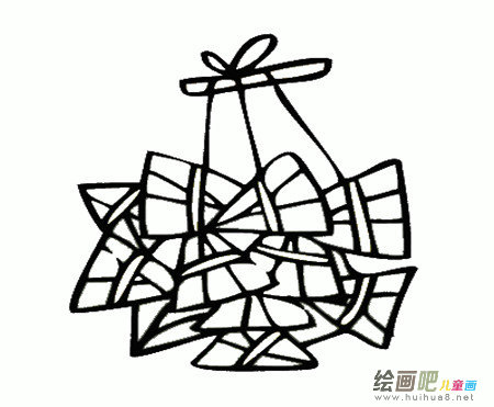 粽子简笔画:第一次包粽子 粽子简笔画:第一次包粽子
