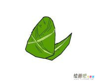 粽子简笔画：栗子绿豆粽