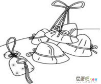 粽子简笔画：包粽中尽显粽之神韵