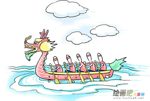 龙舟简笔画 龙舟简笔画