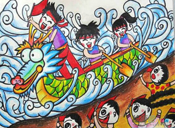 龙舟简笔画